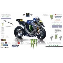 Kit d'autocollants de réplique de course Yamaha MotoGP 2019