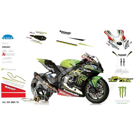 Race replica stickers kit Kawasaki SBK 2018