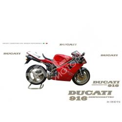 Kit d'autocollants de Replica Ducati 916