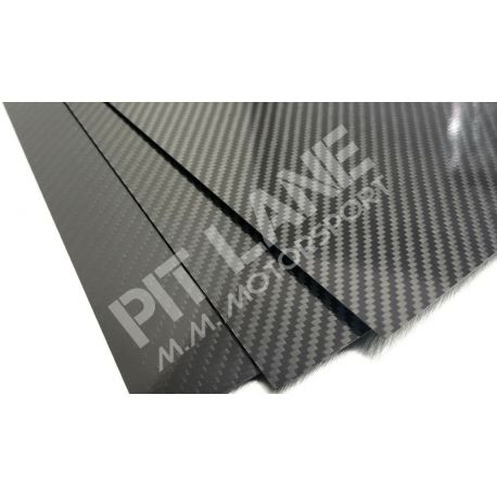 Flat sheet in Carbon fibre twill 420gr. 12k. 500x500 mm. spessore 1,5 mm