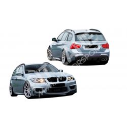 BMW E91 FR Style Full KIT CARROCERÍA en fibra de vidrio