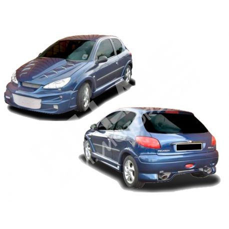 PEUGEOT 206 BadBoy Wide-Look KIT CARROSSERIE en fibre de verre