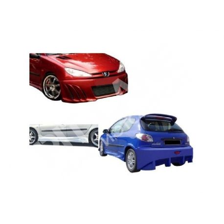 PEUGEOT 206 Shark -Look KIT CARROSSERIE en fibre de verre