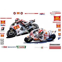 Kit de pegatinas de réplica de carrera Honda MotoGP San Carlo 2011