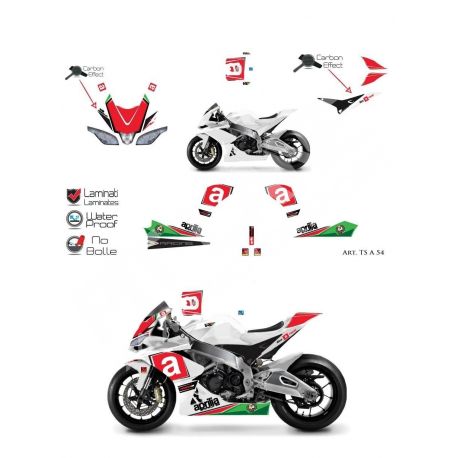 Kit de pegatinas de réplica de carrera Aprilia SBK RSV4-RF 2019-2024